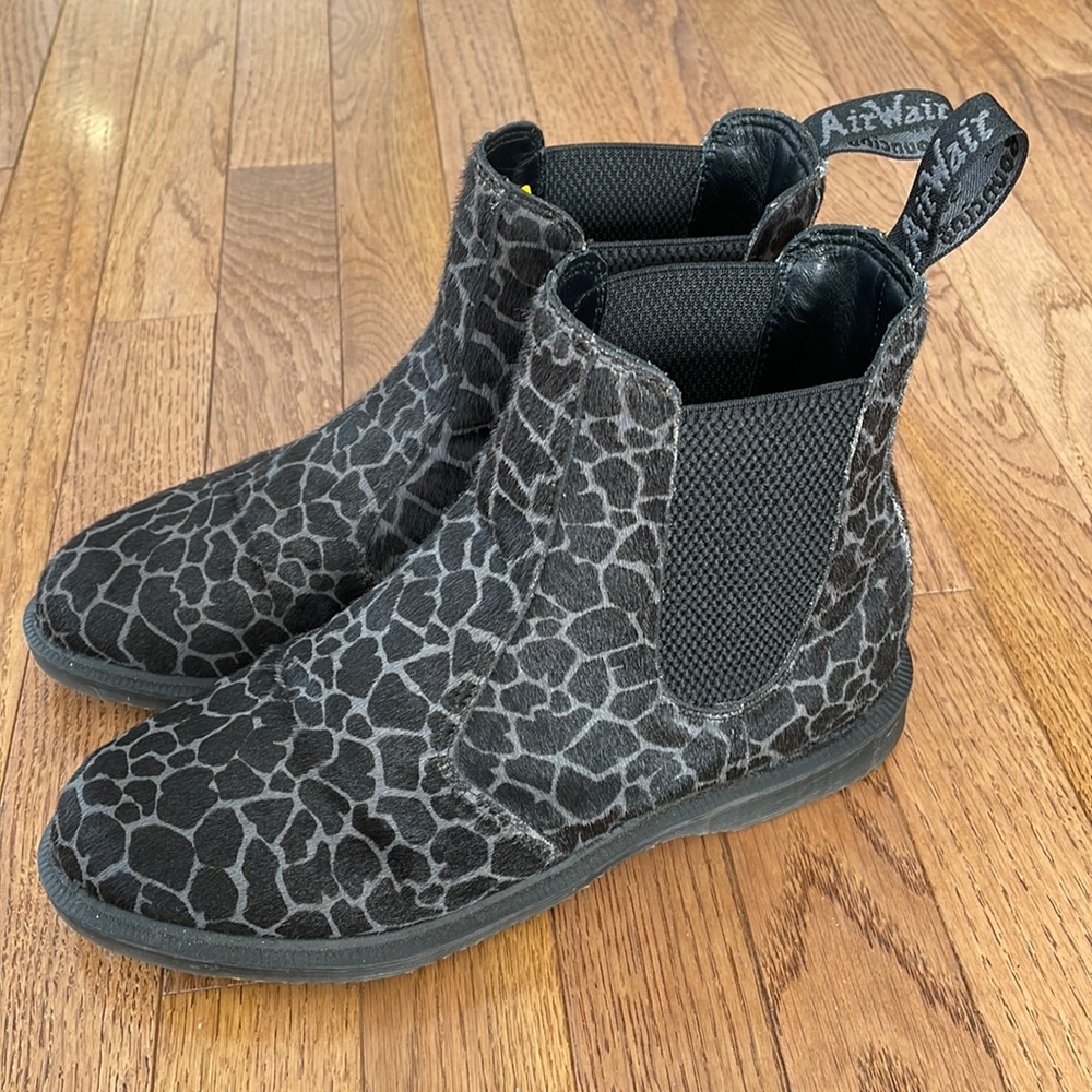 Doc Marten Hair Calf Ankle Boots, Size 8